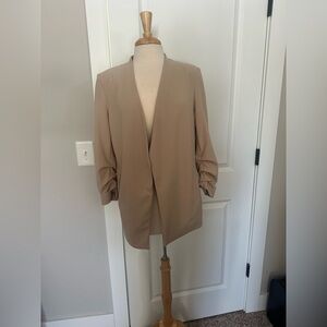 Classy and polished Philosophy Beige Women's longline Blazer Medium lined